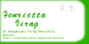henrietta virag business card