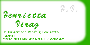 henrietta virag business card